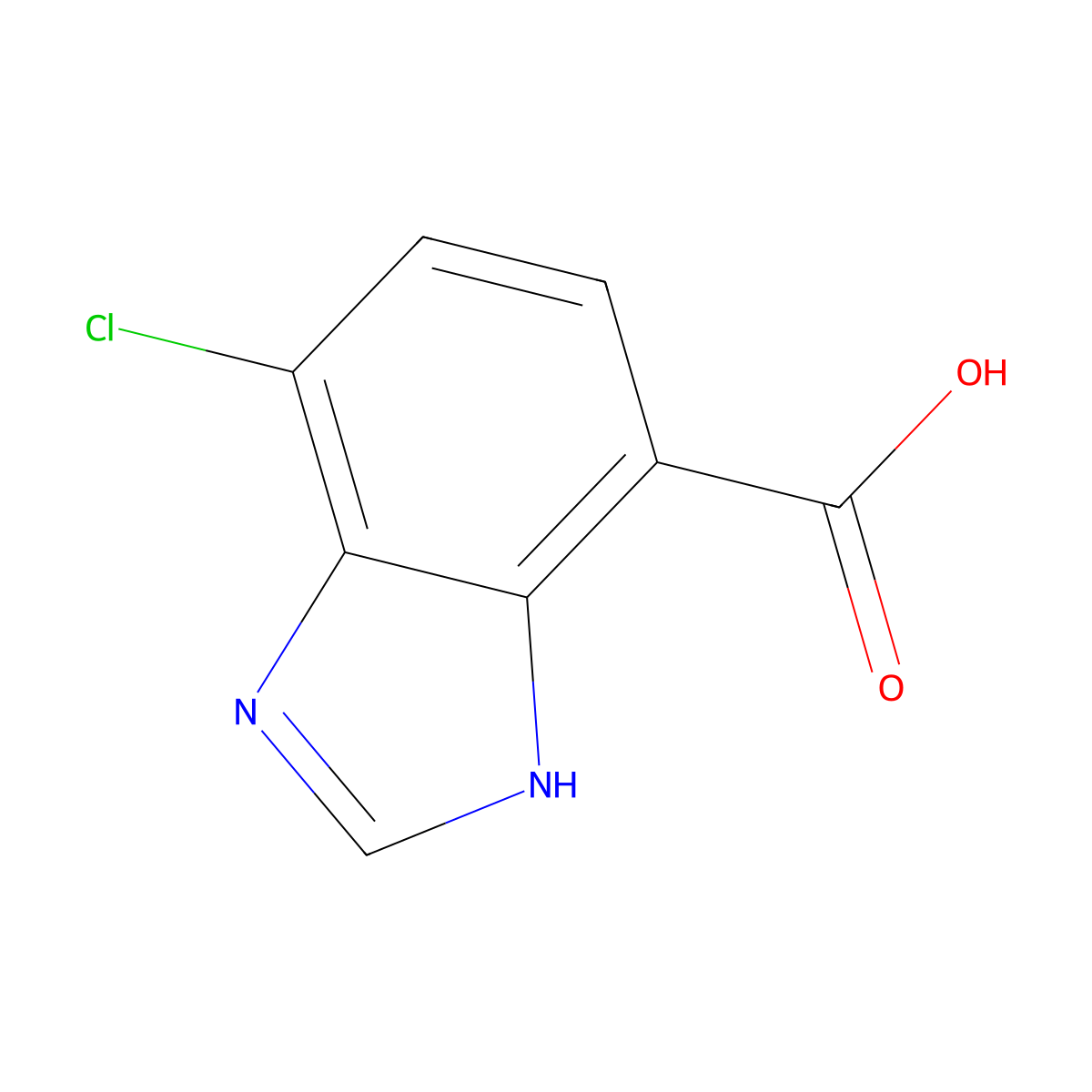 7-Chloro-1H-benzimidazole-4-carboxylic acid molecular structure, CAS 1360945-44-3