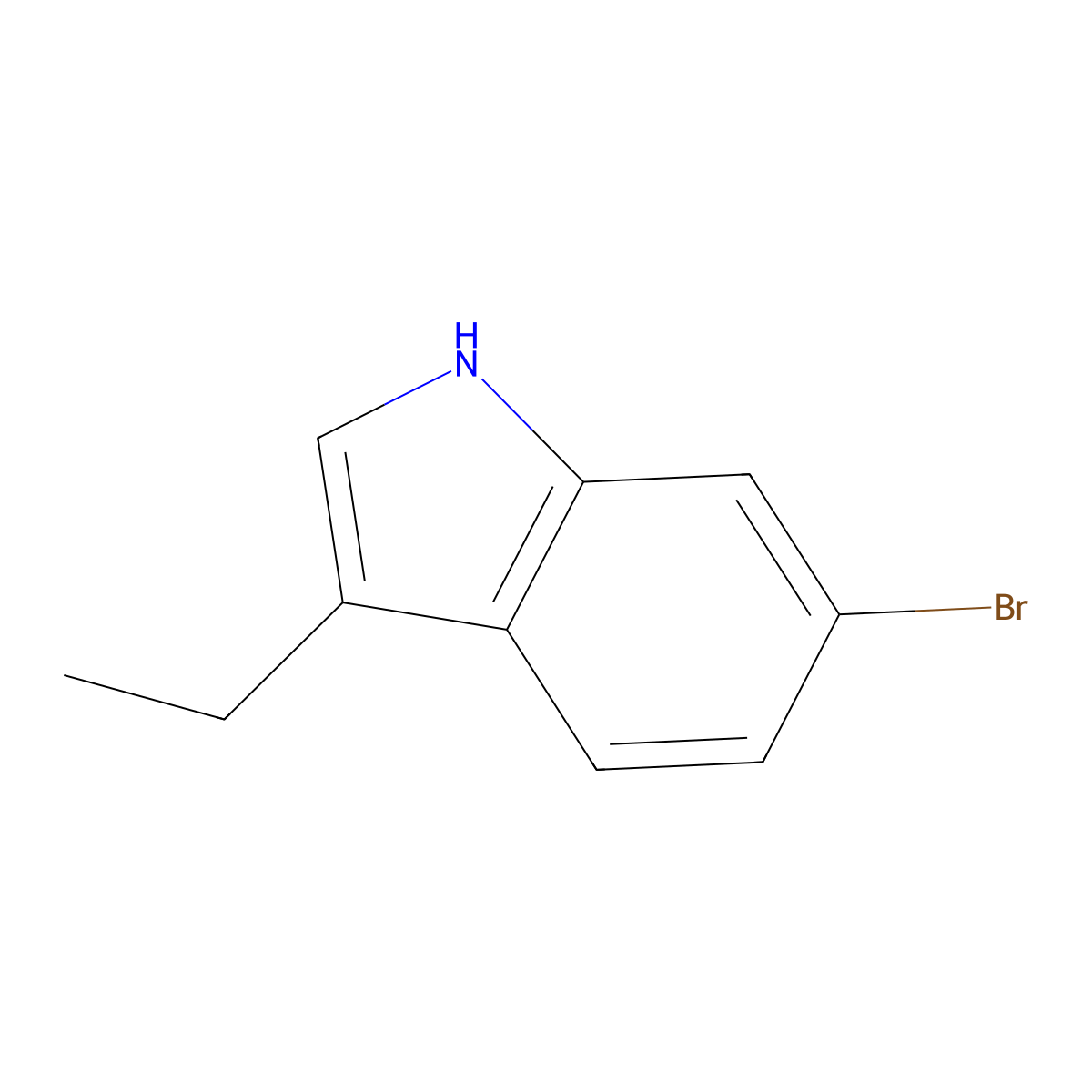 6-bromo-3-ethyl-1H-indole molecular structure, CAS 1360945-68-1
