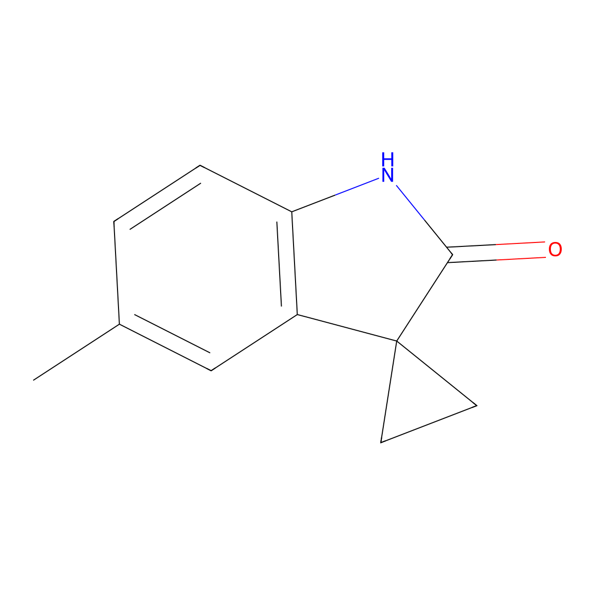 5'-Methylspiro[cyclopropane-1,3'-indolin]-2'-one molecular structure, CAS 1360946-84-4