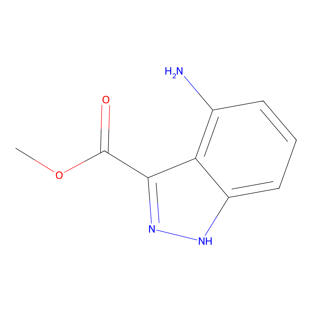methyl 4-amino-1H-indazole-3-carboxylate molecular structure, CAS 1360946-93-5