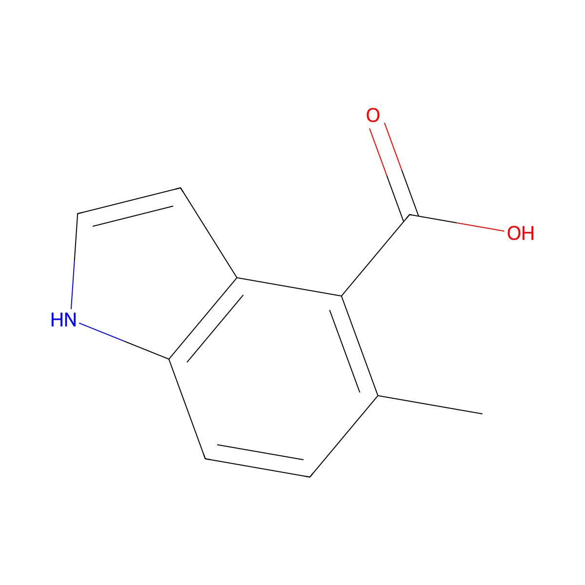 5-methyl-1H-indole-4-carboxylic acid molecular structure, CAS 1360950-77-1