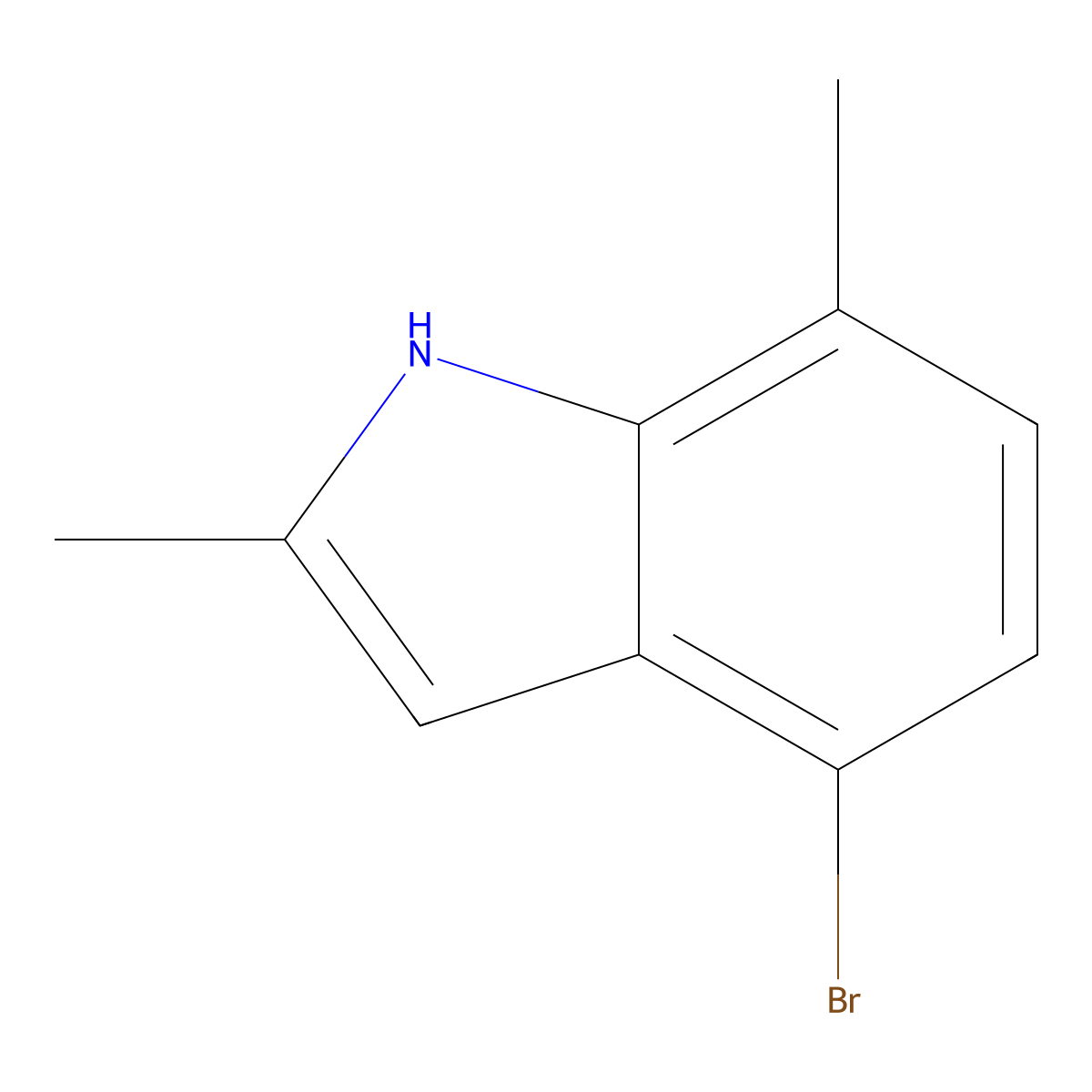 4-Bromo-2,7-dimethyl-1H-indole molecular structure, CAS 1360951-09-2