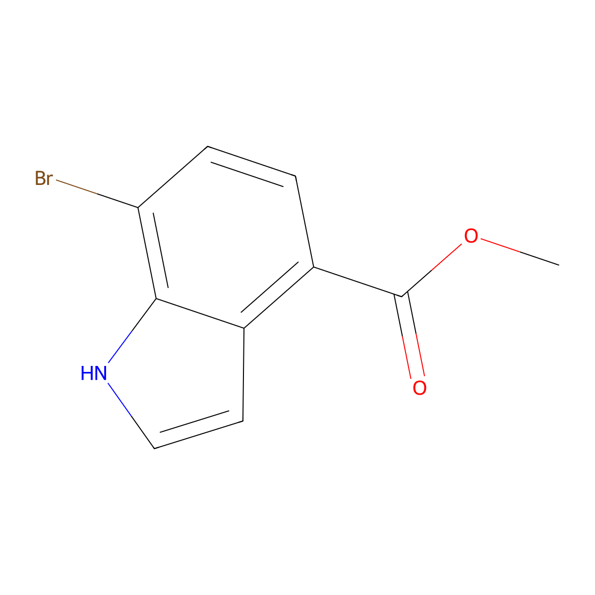 Methyl 7-bromo-1H-indole-4-carboxylate molecular structure, CAS 1360951-58-1