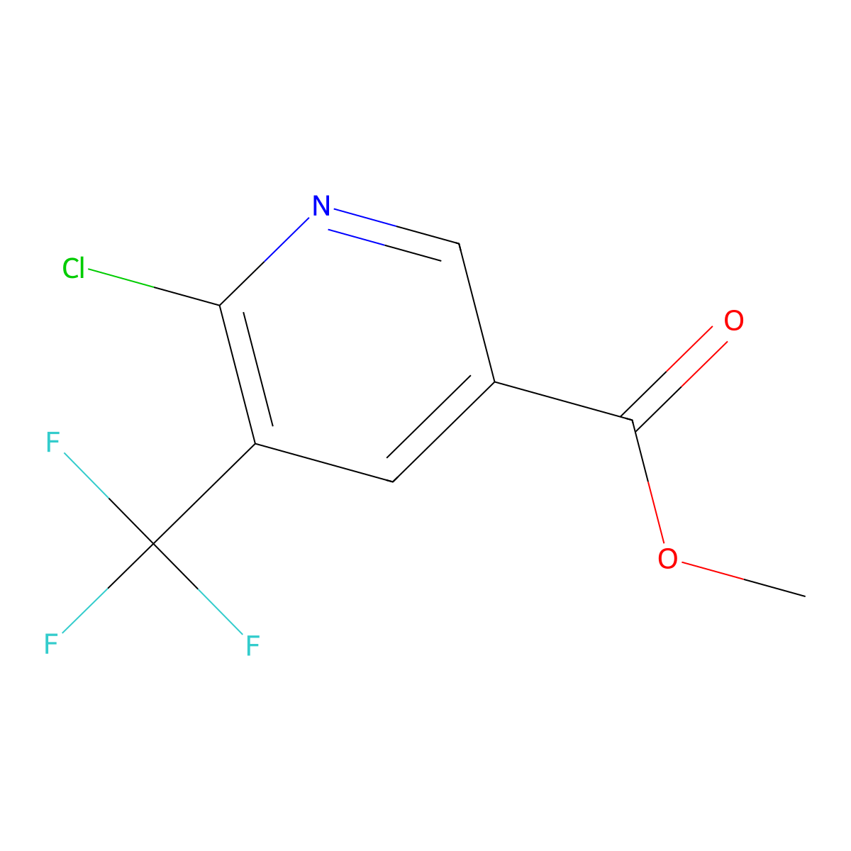 Methyl 6-chloro-5-(trifluoromethyl)pyridine-3-carboxylate molecular structure, CAS 1360952-35-7