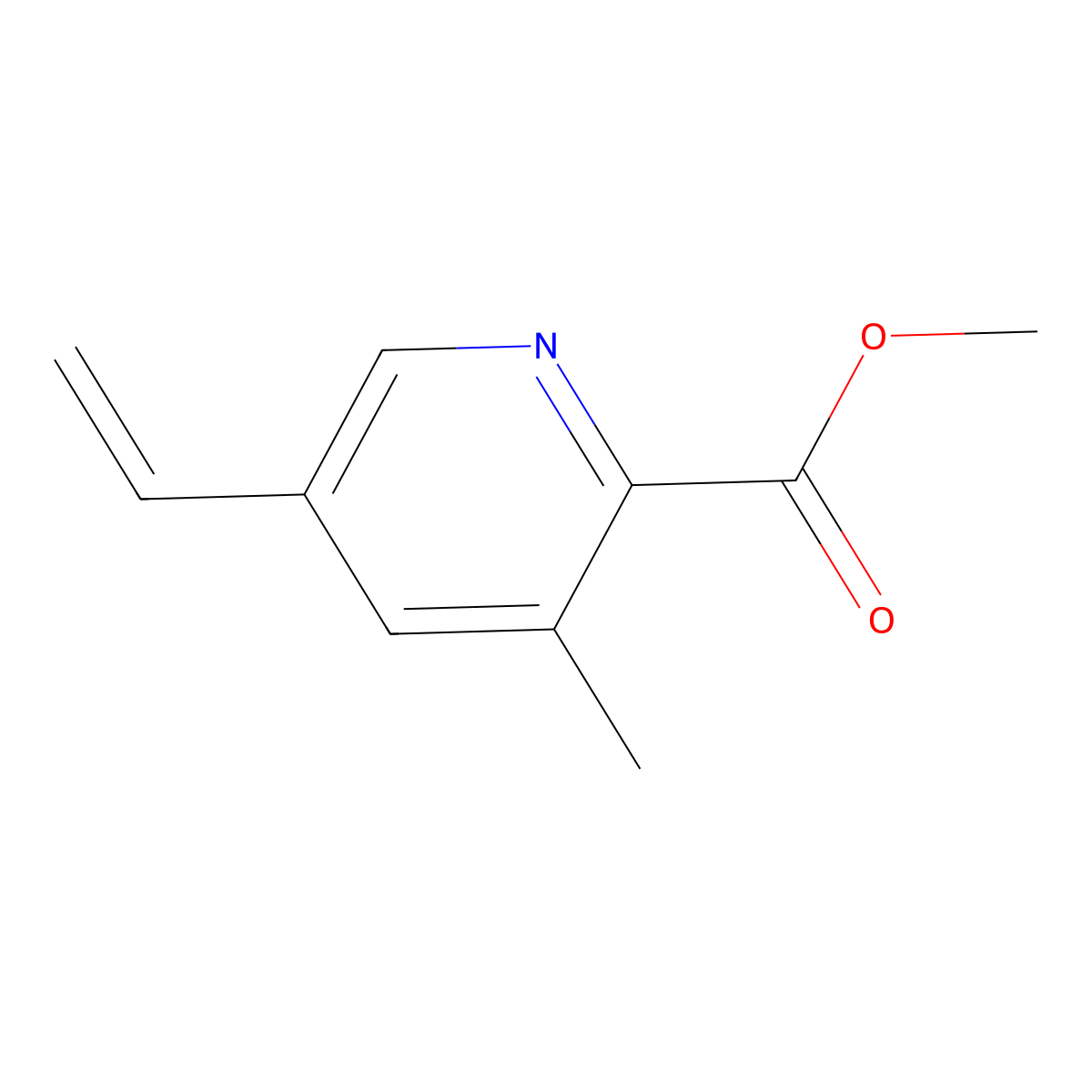 Methyl 3-methyl-5-vinylpicolinate molecular structure, CAS 1360952-36-8