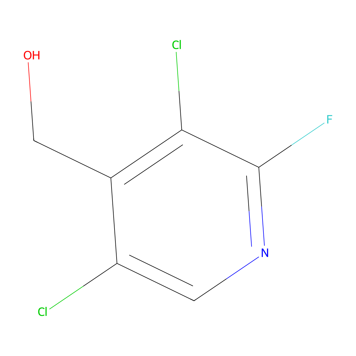 (3,5-Dichloro-2-fluoropyridin-4-yl)methanol molecular structure, CAS 1360952-47-1