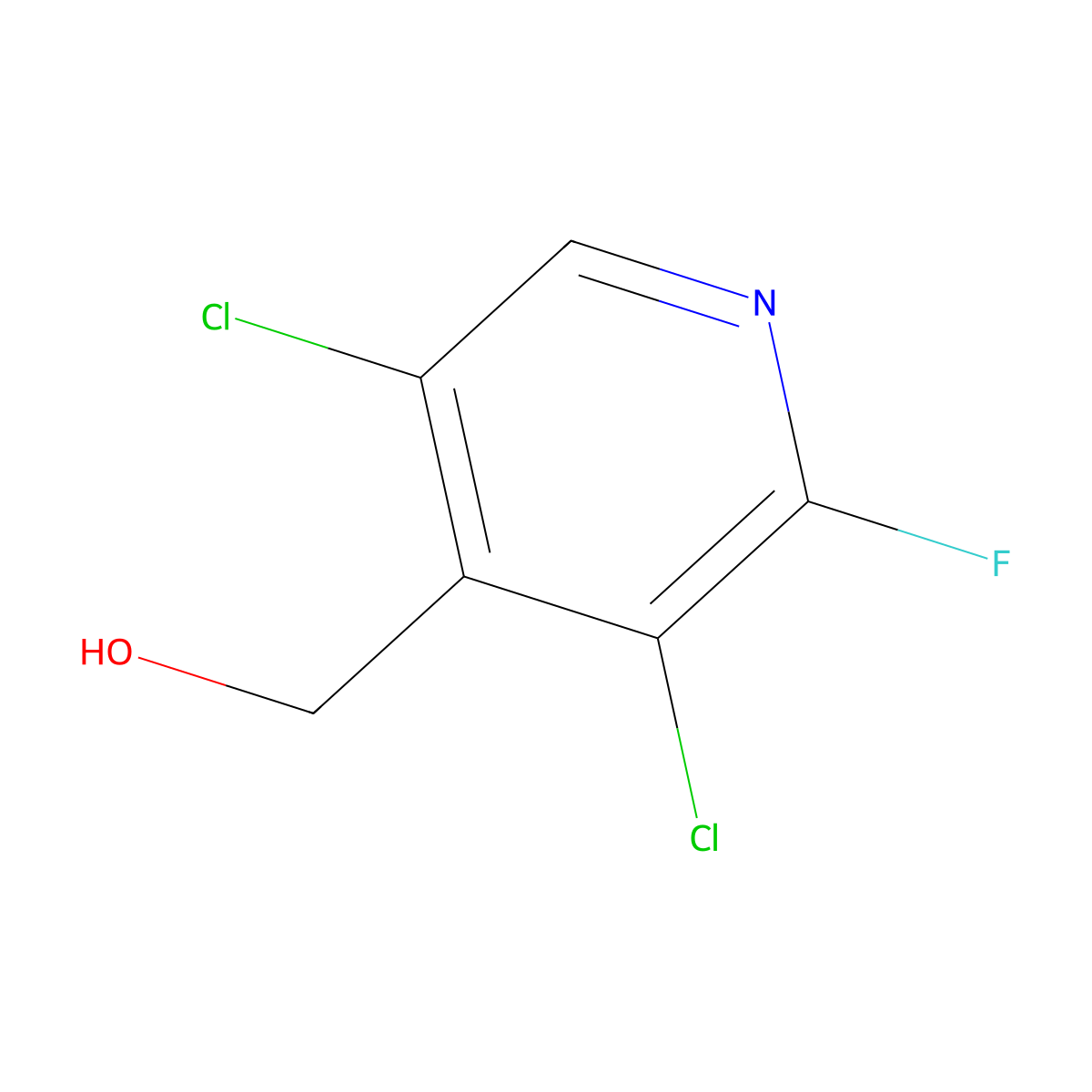 (3,5-Dichloro-2-fluoropyridin-4-yl)methanol molecular structure, CAS 1360952-47-1