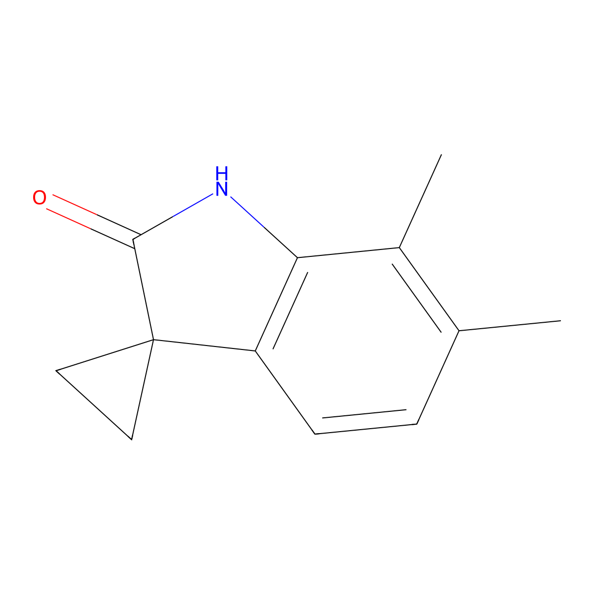 6',7'-Dimethylspiro[cyclopropane-1,3'-indolin]-2'-one molecular structure, CAS 1360952-77-7