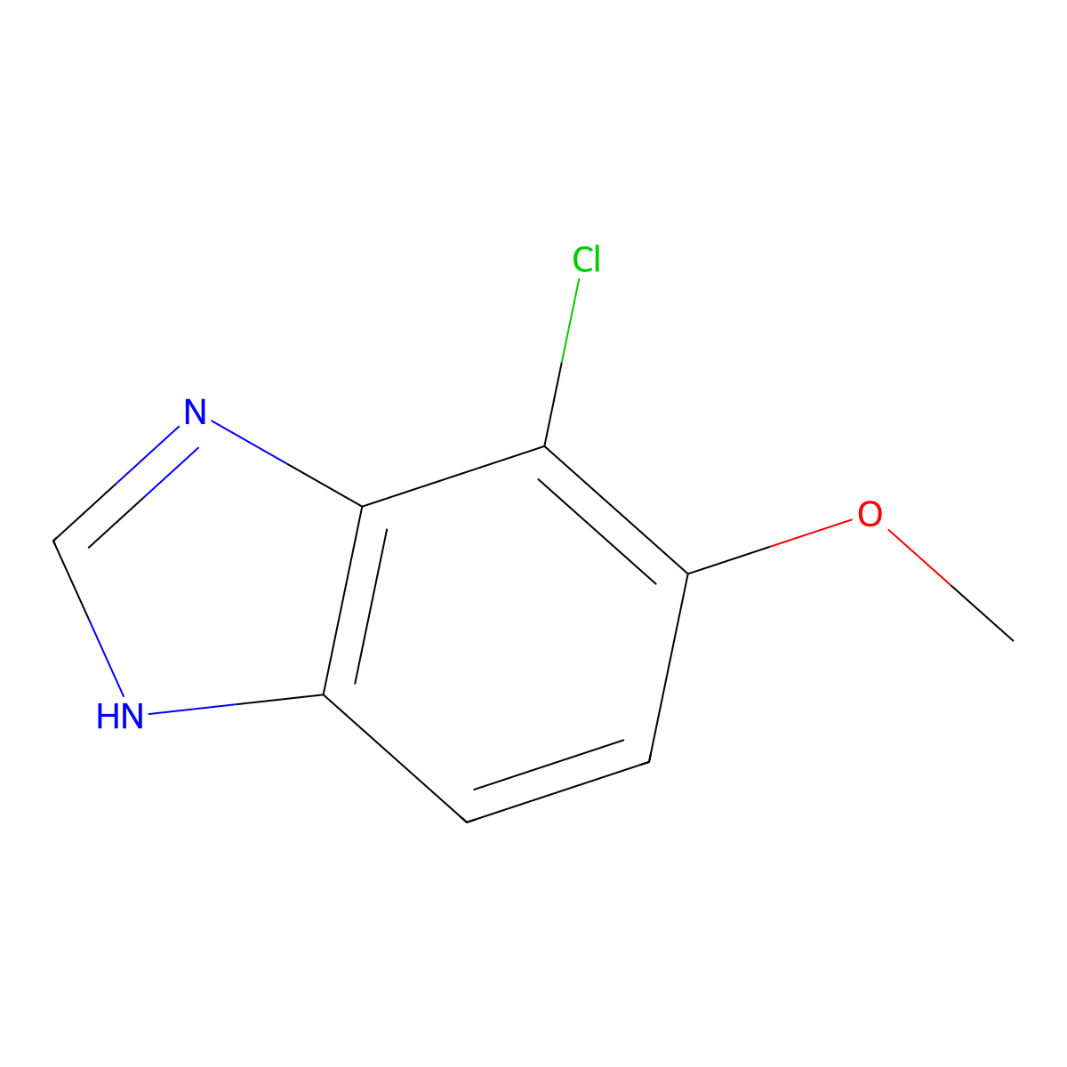4-Chloro-5-methoxybenzimidazole molecular structure, CAS 1360953-02-1