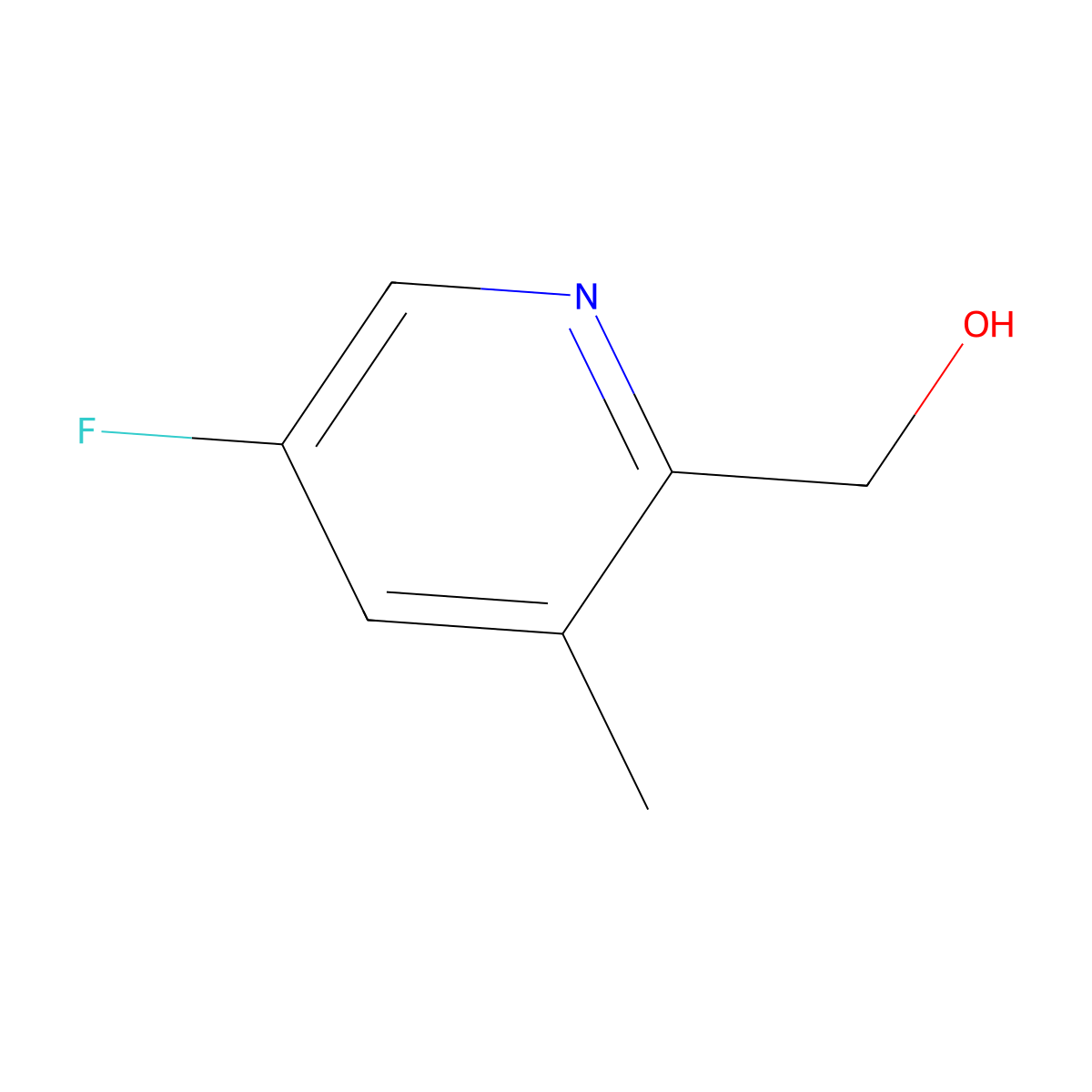 (5-Fluoro-3-methylpyridin-2-yl)methanol molecular structure, CAS 1360953-18-9