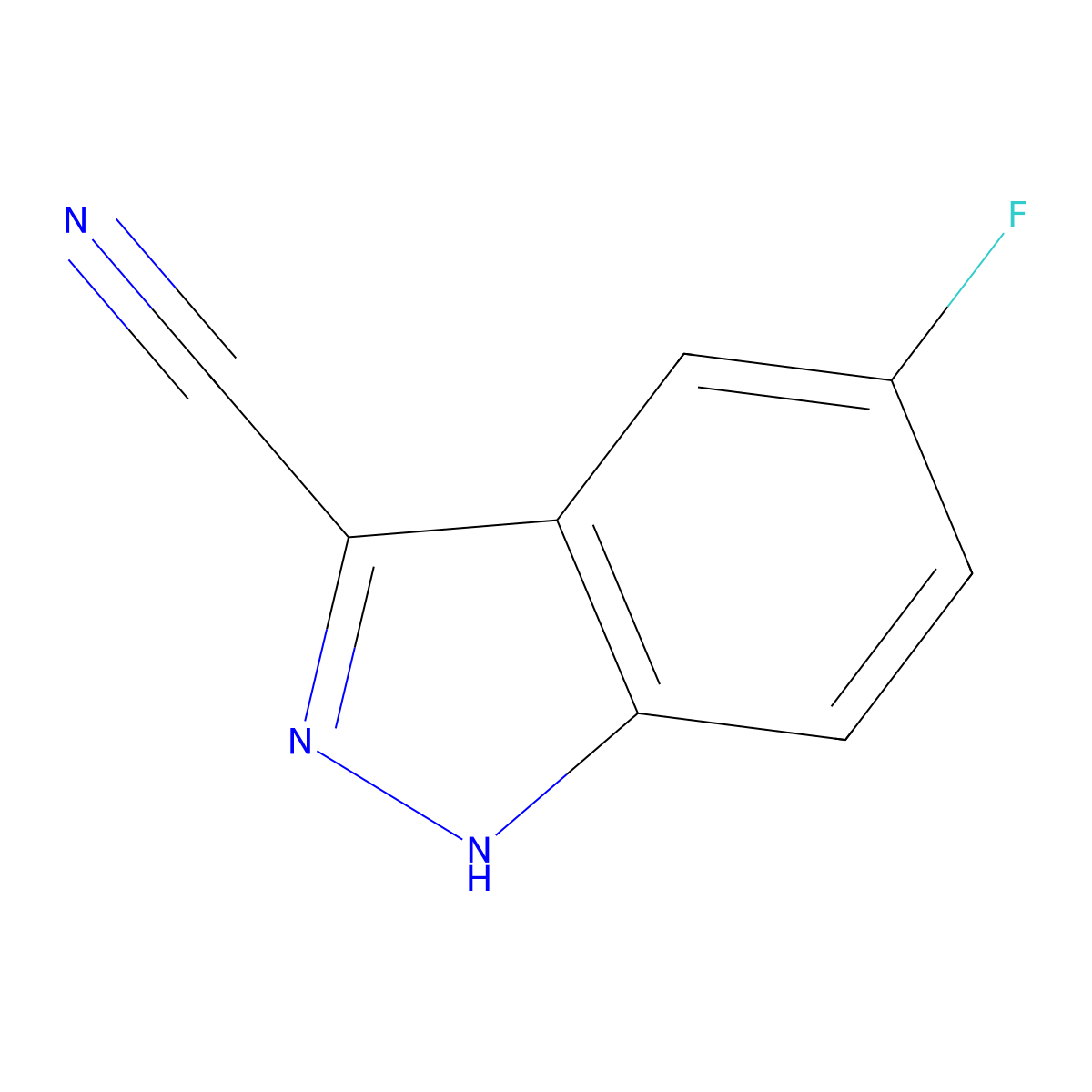 5-Fluoro-1H-indazole-3-carbonitrile molecular structure, CAS 1360953-63-4