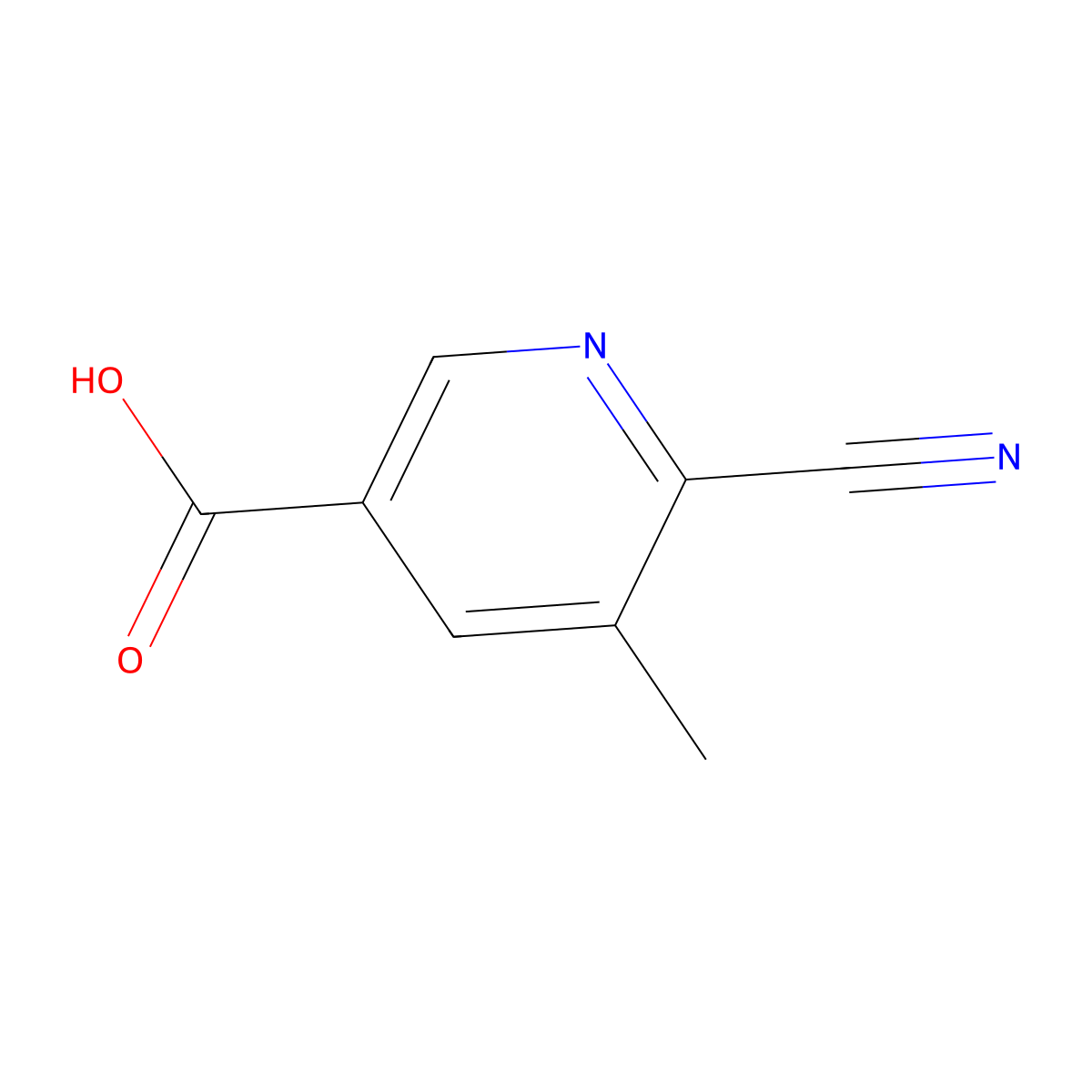 6-Cyano-5-methylnicotinic acid molecular structure, CAS 1360953-72-5