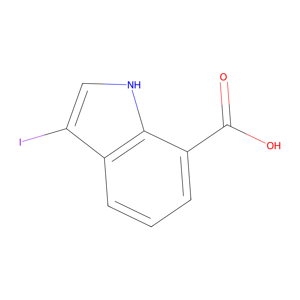 3-Iodo-1h-indole-7-carboxylic acid molecular structure, CAS 1360953-77-0
