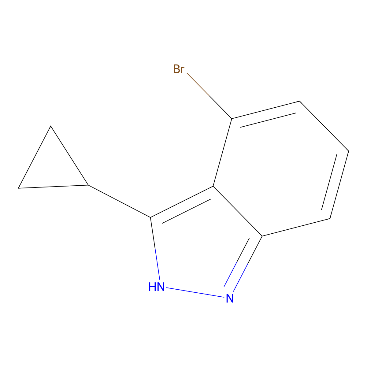 4-Bromo-3-cyclopropyl-1H-indazole molecular structure, CAS 1360953-78-1