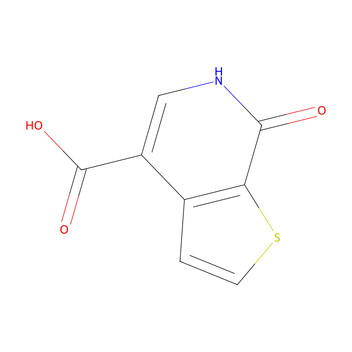 7-Hydroxythieno[2,3-c]pyridine-4-carboxylic acid molecular structure, CAS 1360953-85-0