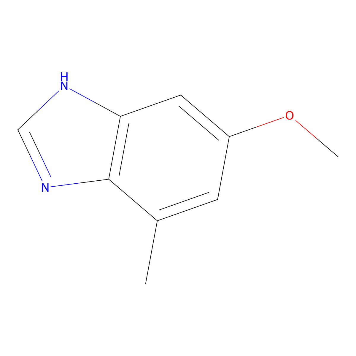 5-methoxy-7-methyl-1H-benzo[d]imidazole molecular structure, CAS 1360954-28-4
