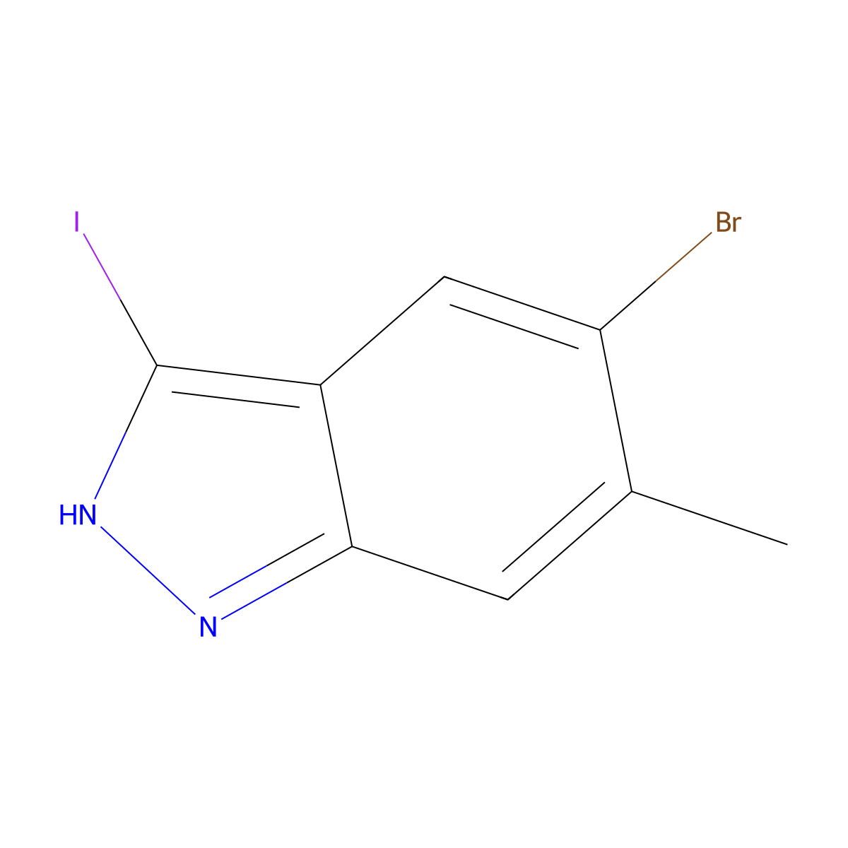 5-Bromo-3-iodo-6-methyl-1h-indazole molecular structure, CAS 1360954-43-3