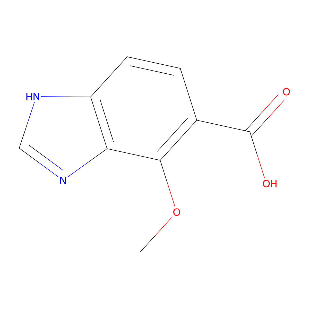 7-Methoxy-1H-benzo[d]imidazole-6-carboxylic acid molecular structure, CAS 1360954-54-6