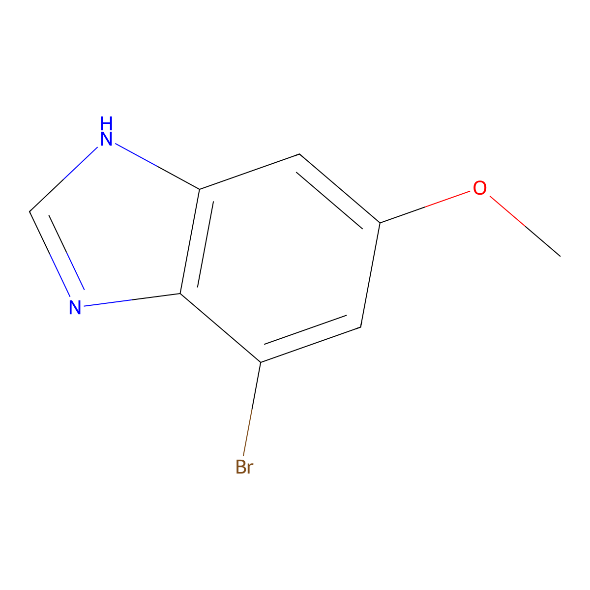 4-Bromo-6-methoxy-1H-benzimidazole molecular structure, CAS 1360954-62-6