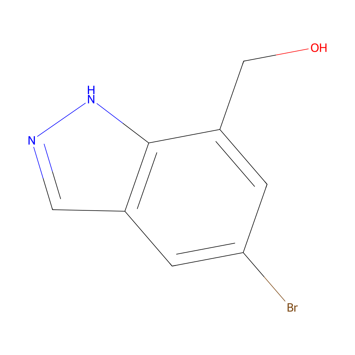 (5-Bromo-1H-indazol-7-YL)methanol molecular structure, CAS 1360957-64-7