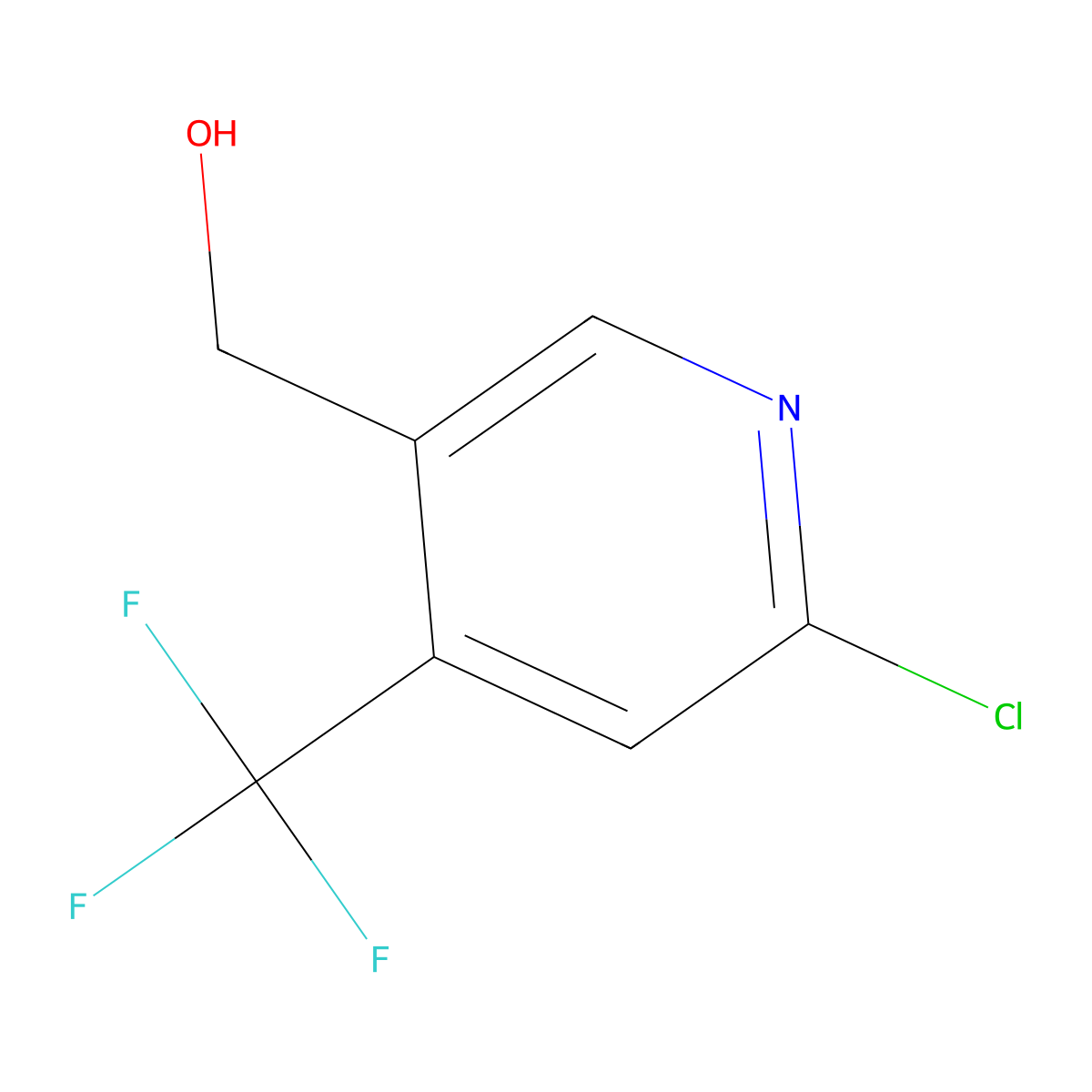 (6-Chloro-4-(trifluoromethyl)pyridin-3-yl)methanol molecular structure, CAS 1360958-10-6