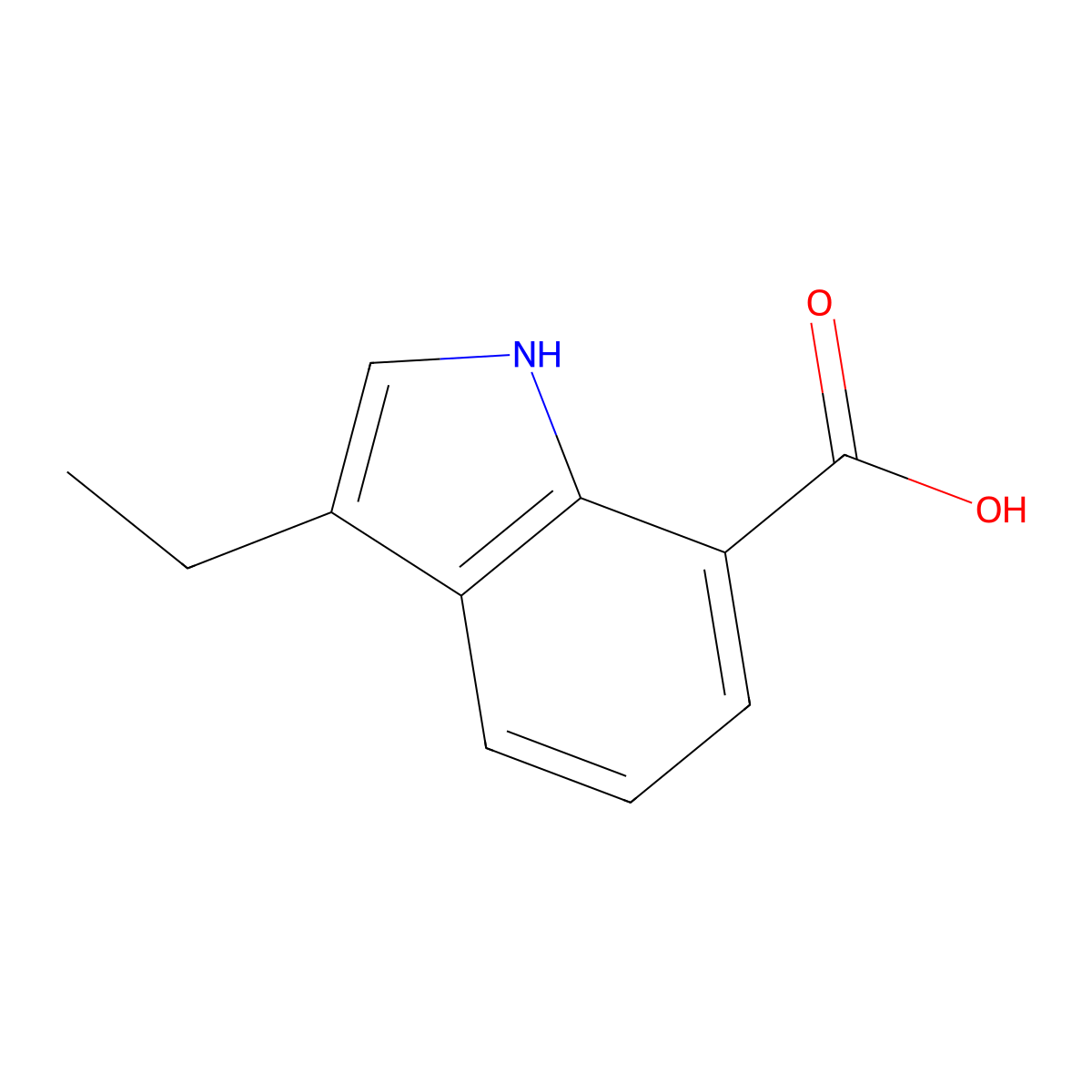 3-Ethyl-1H-indole-7-carboxylic acid molecular structure, CAS 1360958-79-7