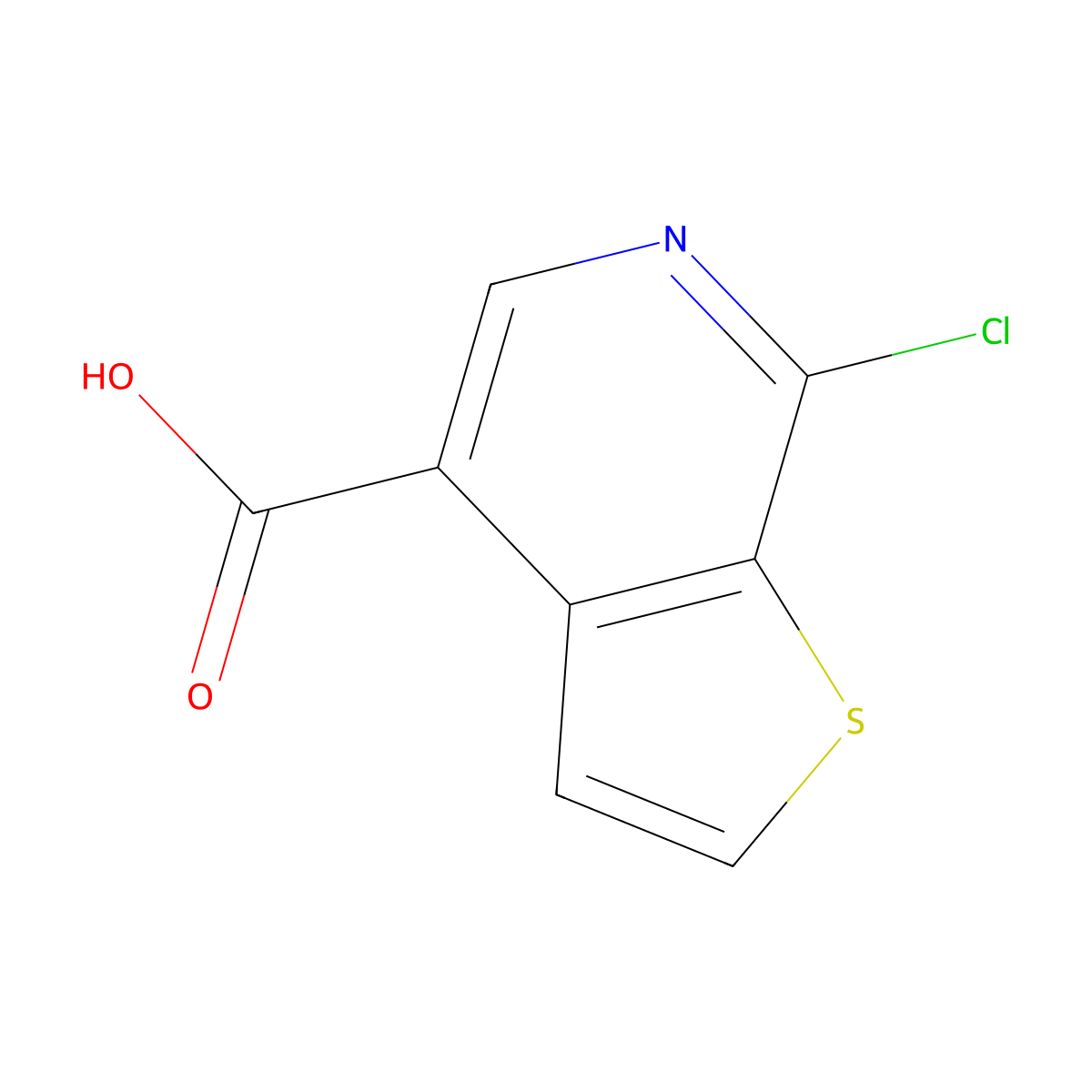 7-Chlorothieno[2,3-c]pyridine-4-carboxylic acid molecular structure, CAS 1360959-24-5