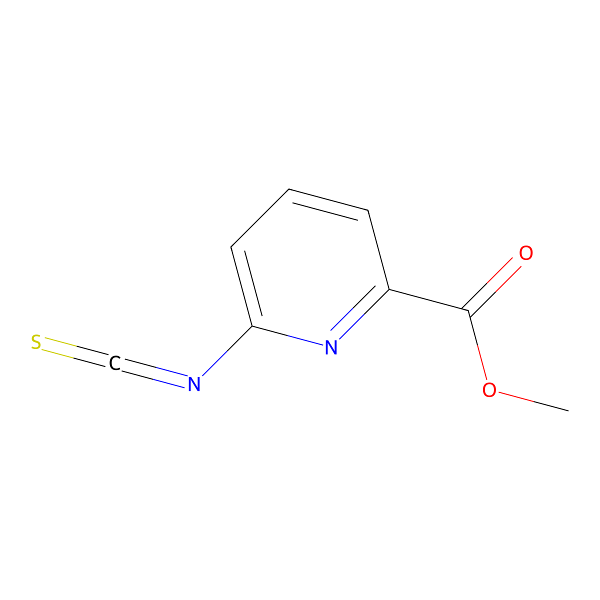 Methyl 6-isothiocyanatopyridine-2-carboxylate molecular structure, CAS 1360959-78-9