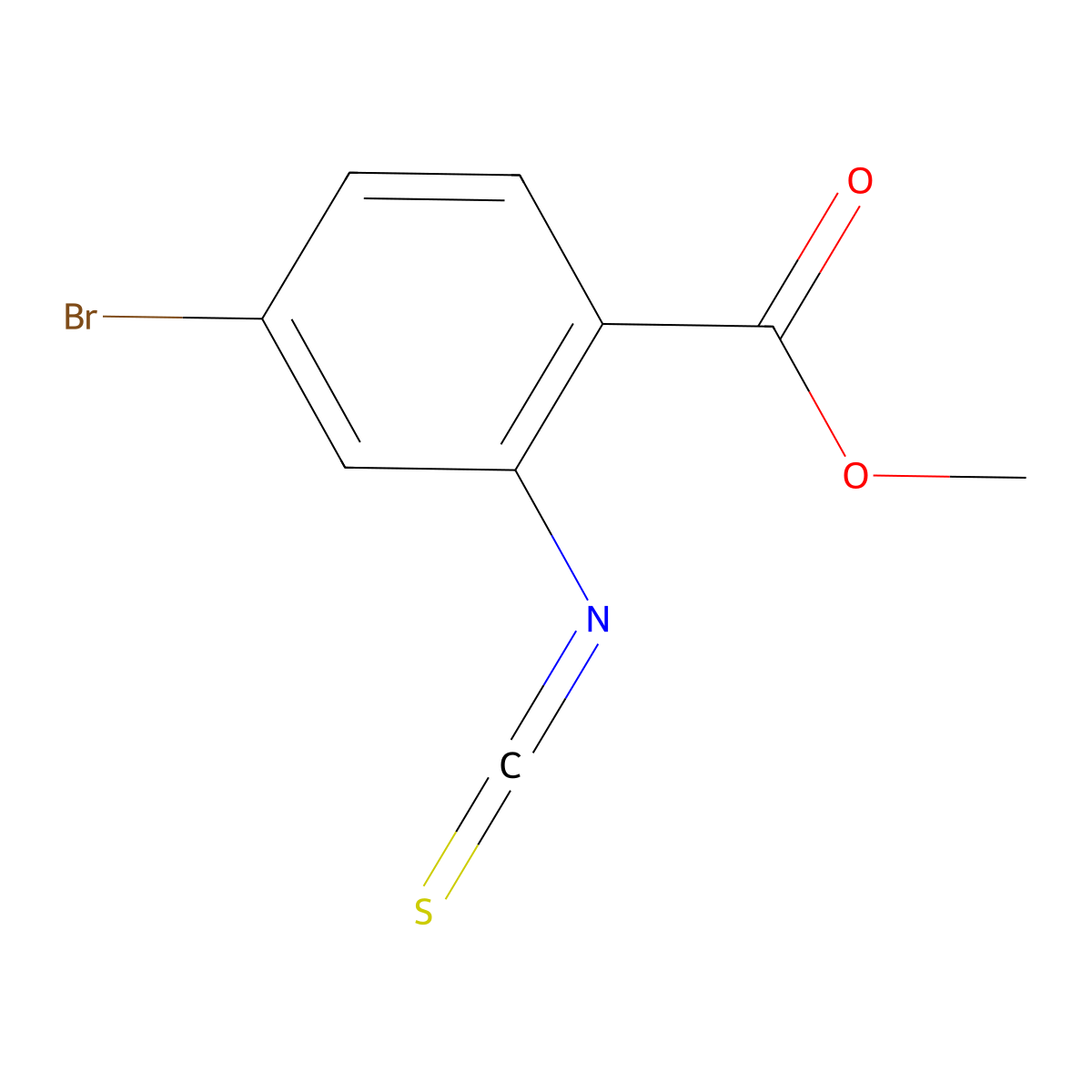 Methyl 4-bromo-2-isothiocyanatobenzoate molecular structure, CAS 1360960-47-9