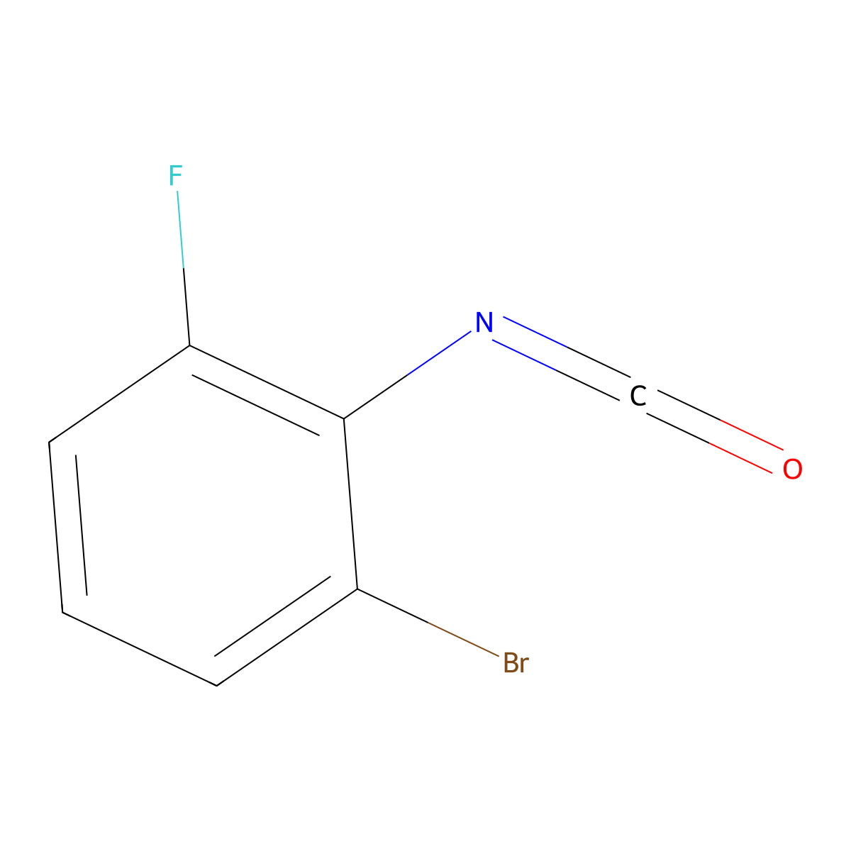 2-Bromo-6-fluorophenylisocyanate molecular structure, CAS 1360960-48-0