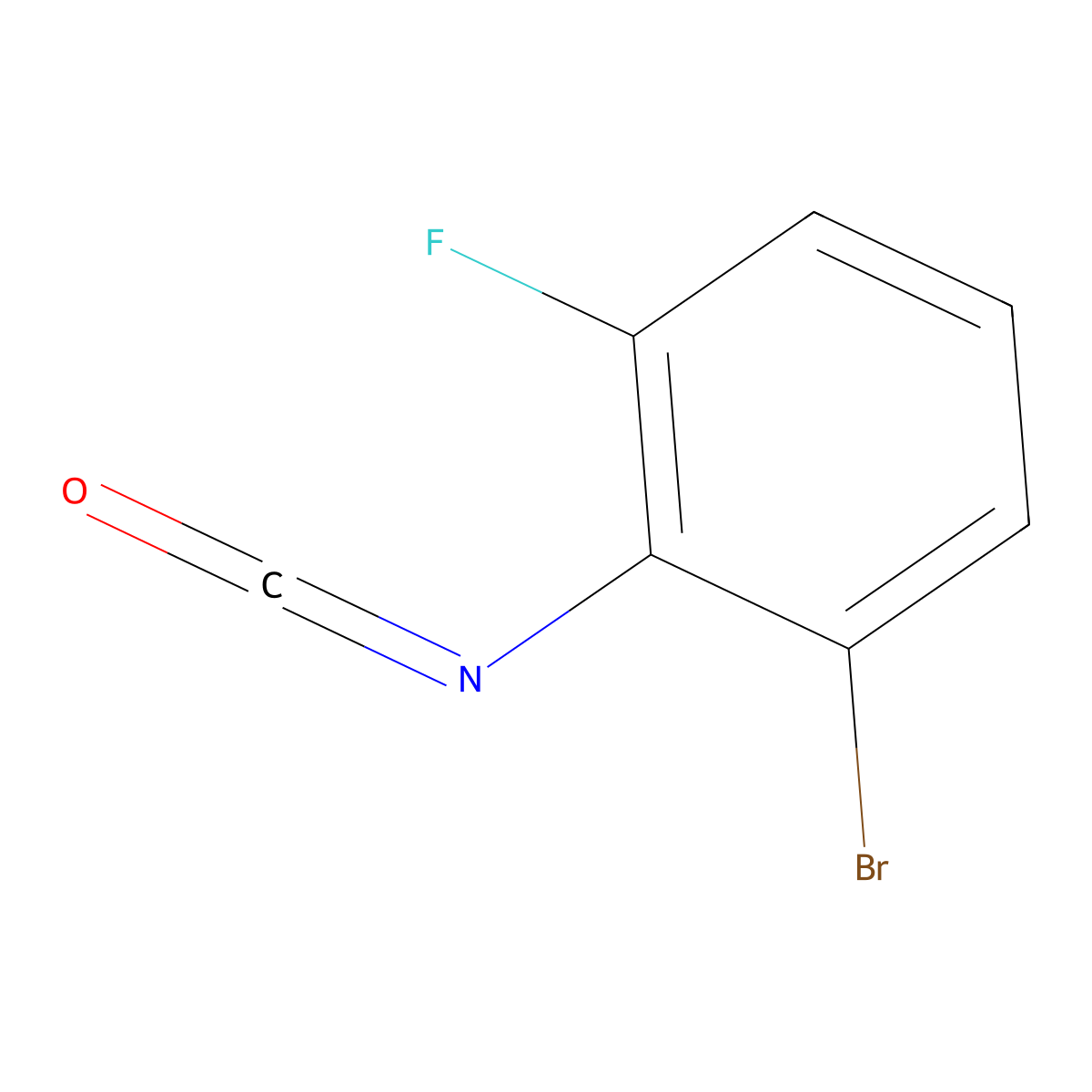 2-Bromo-6-fluorophenylisocyanate molecular structure, CAS 1360960-48-0