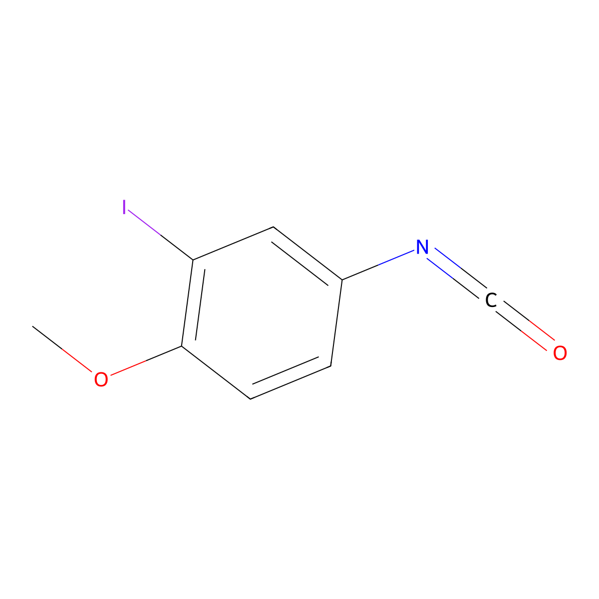 2-Iodo-4-isocyanato-1-methoxybenzene molecular structure, CAS 1360960-63-9