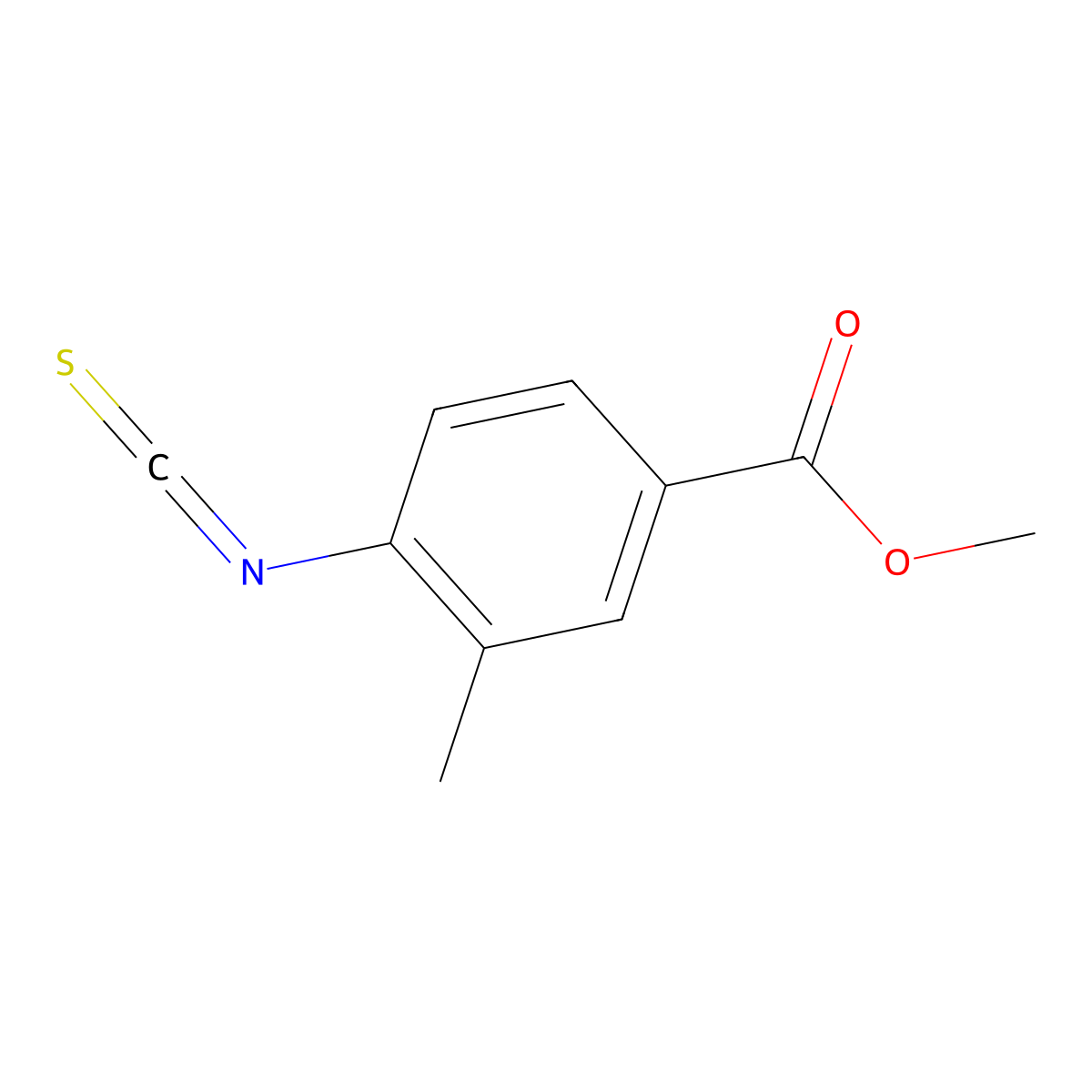 Methyl 4-isothiocyanato-3-methylbenzoate molecular structure, CAS 1360960-70-8