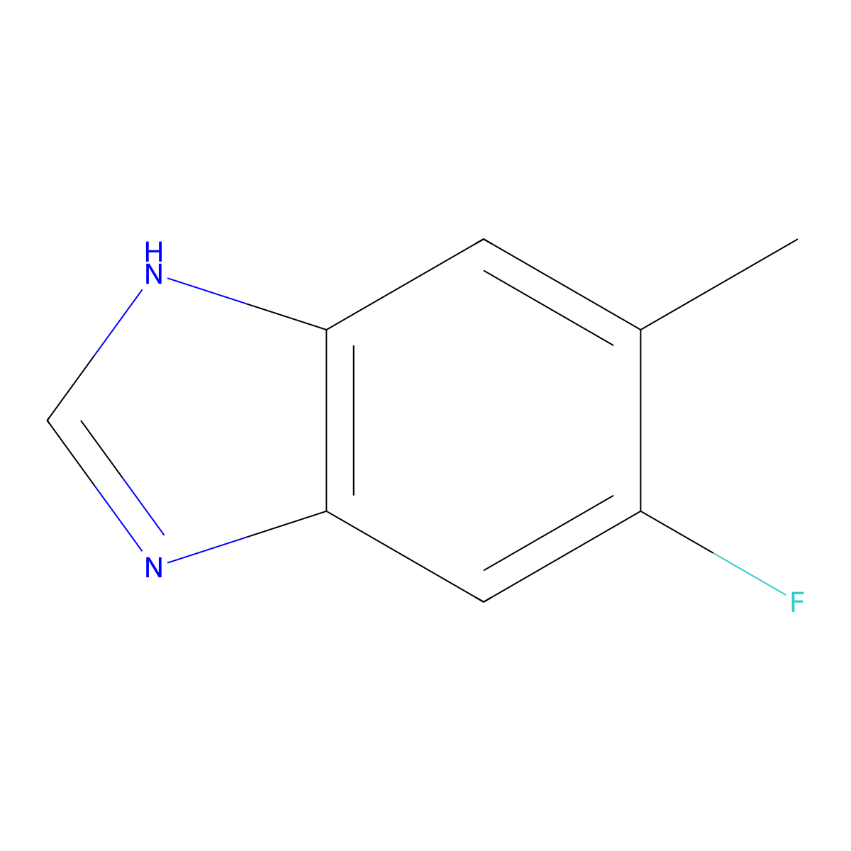 6-Fluoro-5-methyl-1H-1,3-benzodiazole molecular structure, CAS 1360961-94-9