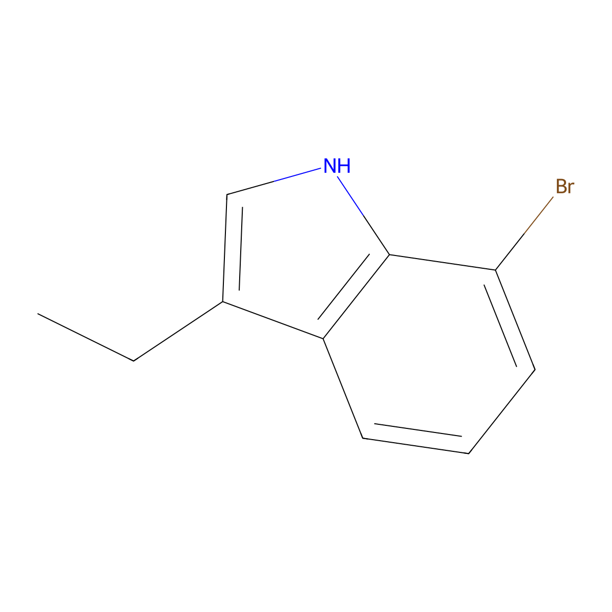 7-bromo-3-ethyl-1H-indole molecular structure, CAS 1360962-55-5