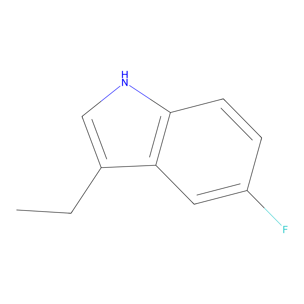 3-ethyl-5-fluoro-1H-indole molecular structure, CAS 1360962-77-1