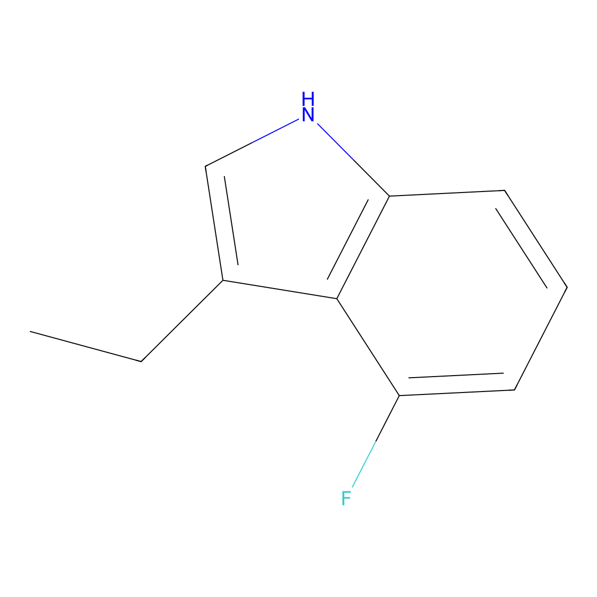 3-Ethyl-4-fluoro-1H-indole molecular structure, CAS 1360962-90-8