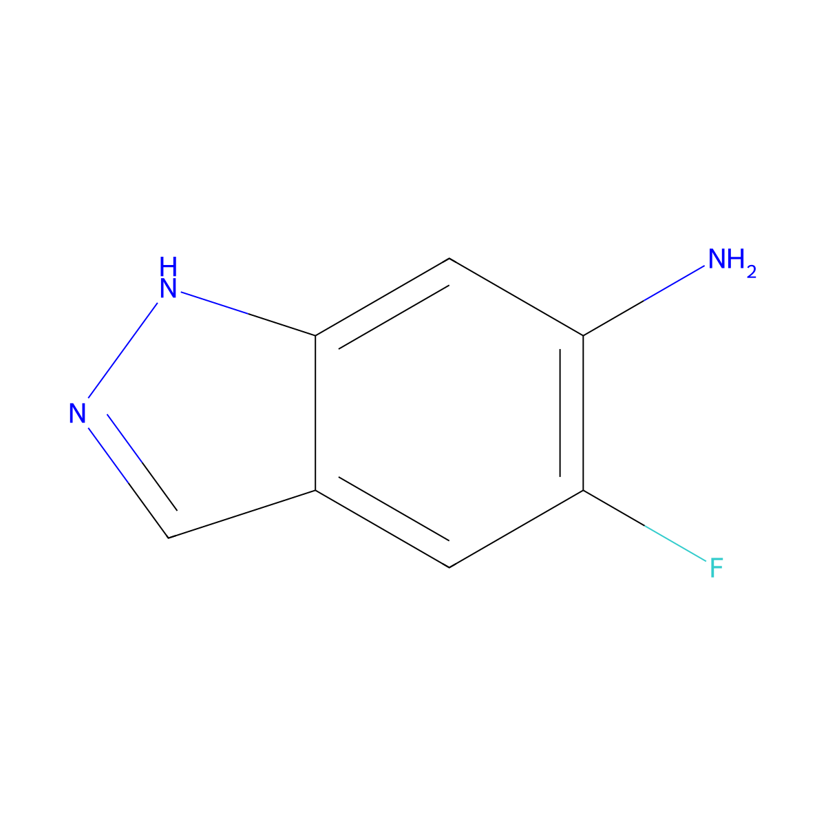 5-Fluoro-1H-indazol-6-amine molecular structure, CAS 1360963-10-5