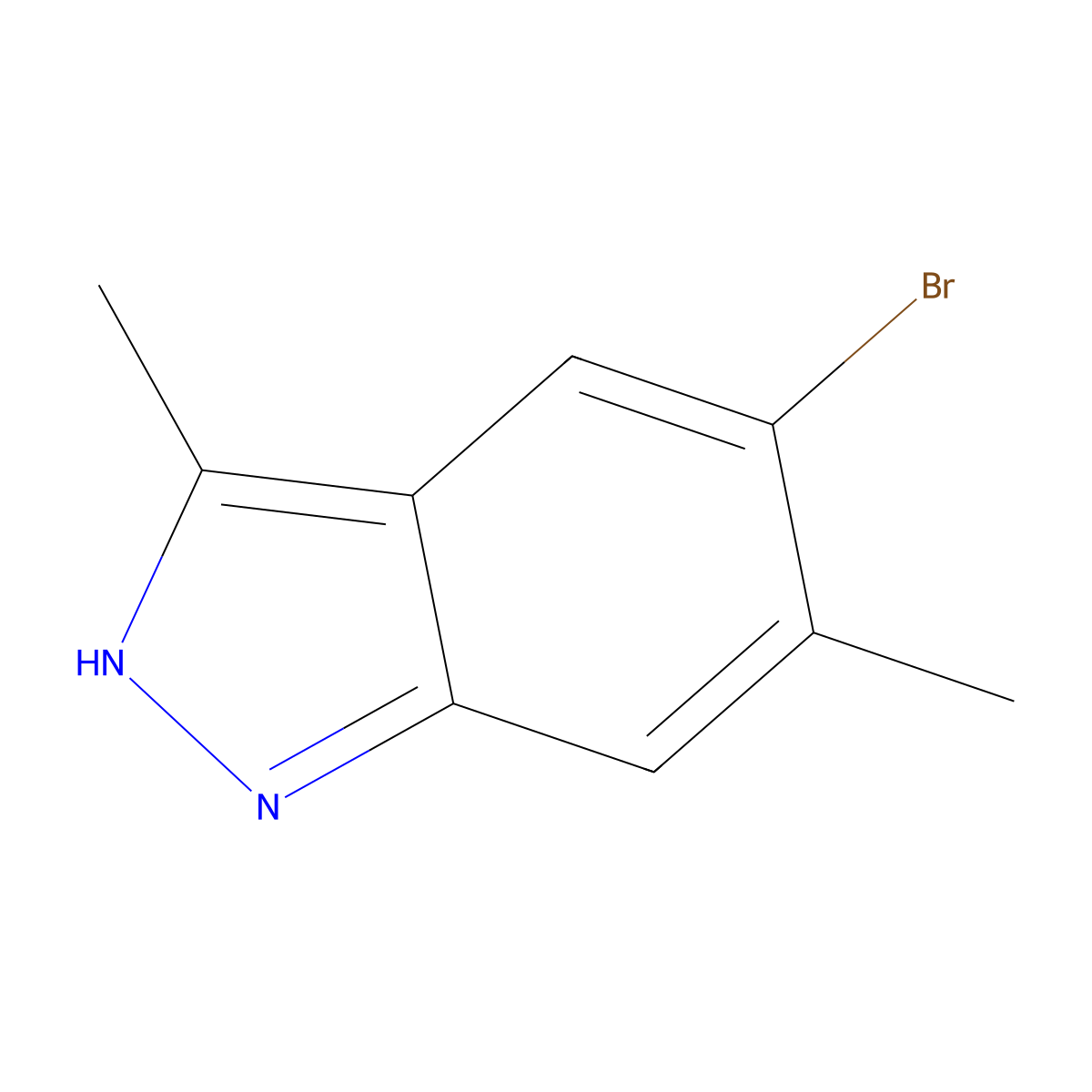 5-bromo-3,6-dimethyl-1H-indazole molecular structure, CAS 1360964-27-7