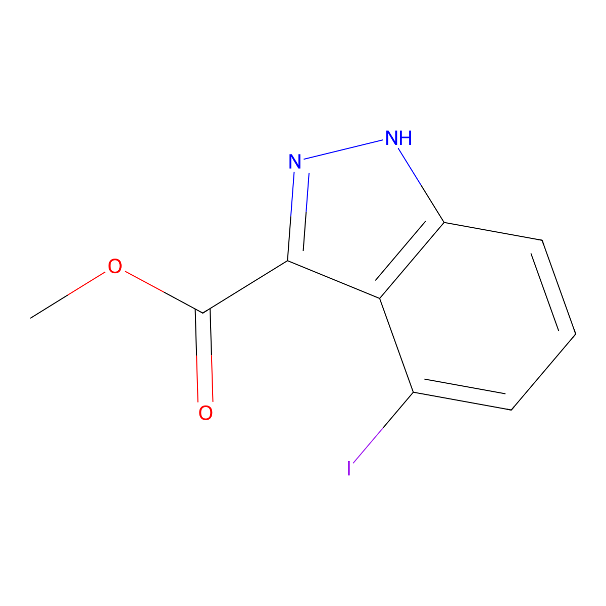 methyl 4-iodo-1H-indazole-3-carboxylate molecular structure, CAS 1360964-29-9