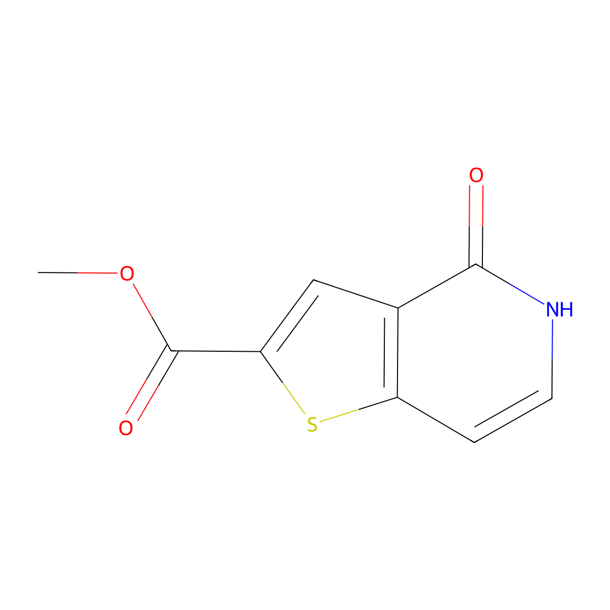 4-Oxo-4,5-Dihydro-thieno[3,2-c]pyridine-2-carboxylic acid methyl ester molecular structure, CAS 1360965-52-1