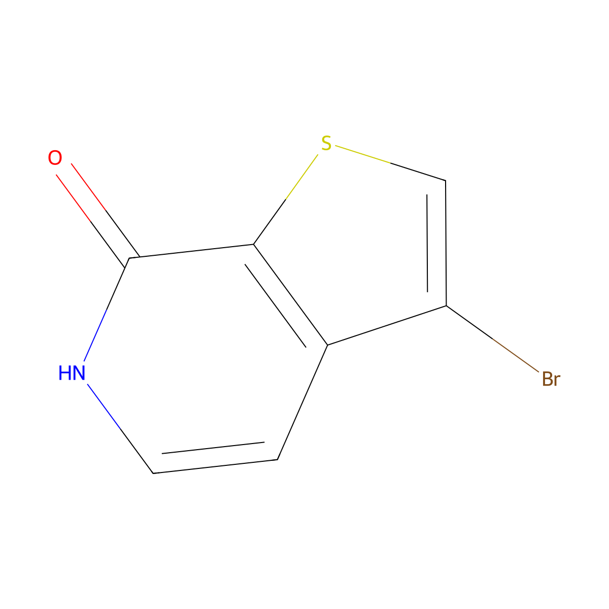 3-bromo-6H,7H-thieno[2,3-c]pyridin-7-one molecular structure, CAS 1360967-00-5