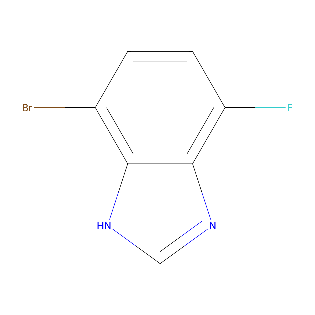 7-Bromo-4-fluoro-1H-benzimidazole molecular structure, CAS 1360968-91-7