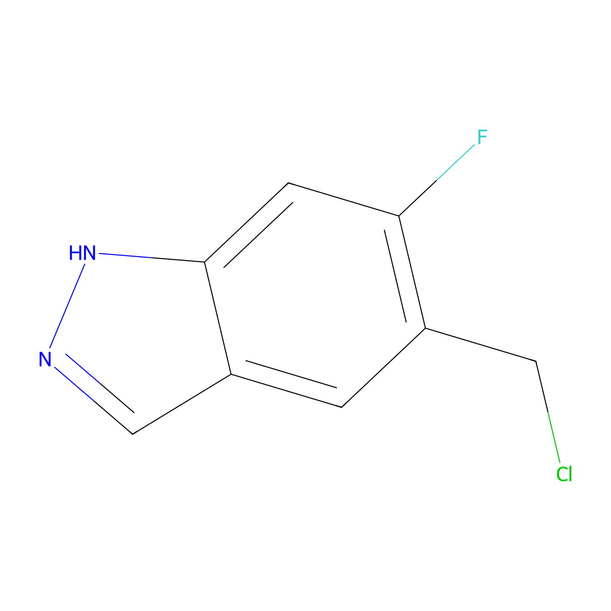 5-(Chloromethyl)-6-fluoro-1H-indazole molecular structure, CAS 1360978-88-6