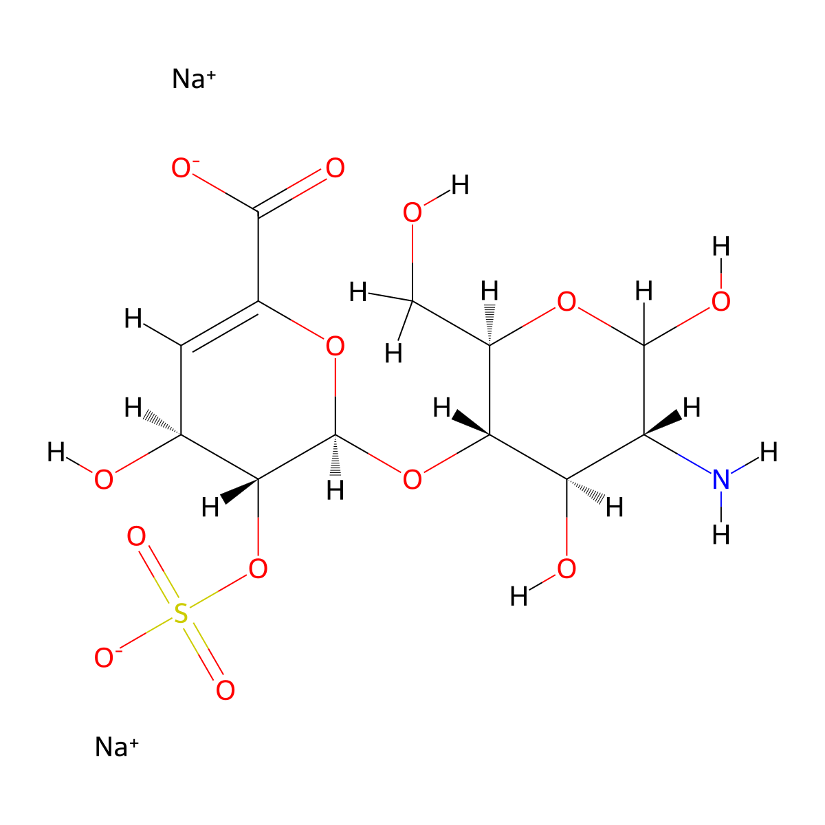 Heparin disaccharide iii-H sodium molecular structure, CAS 136098-01-6