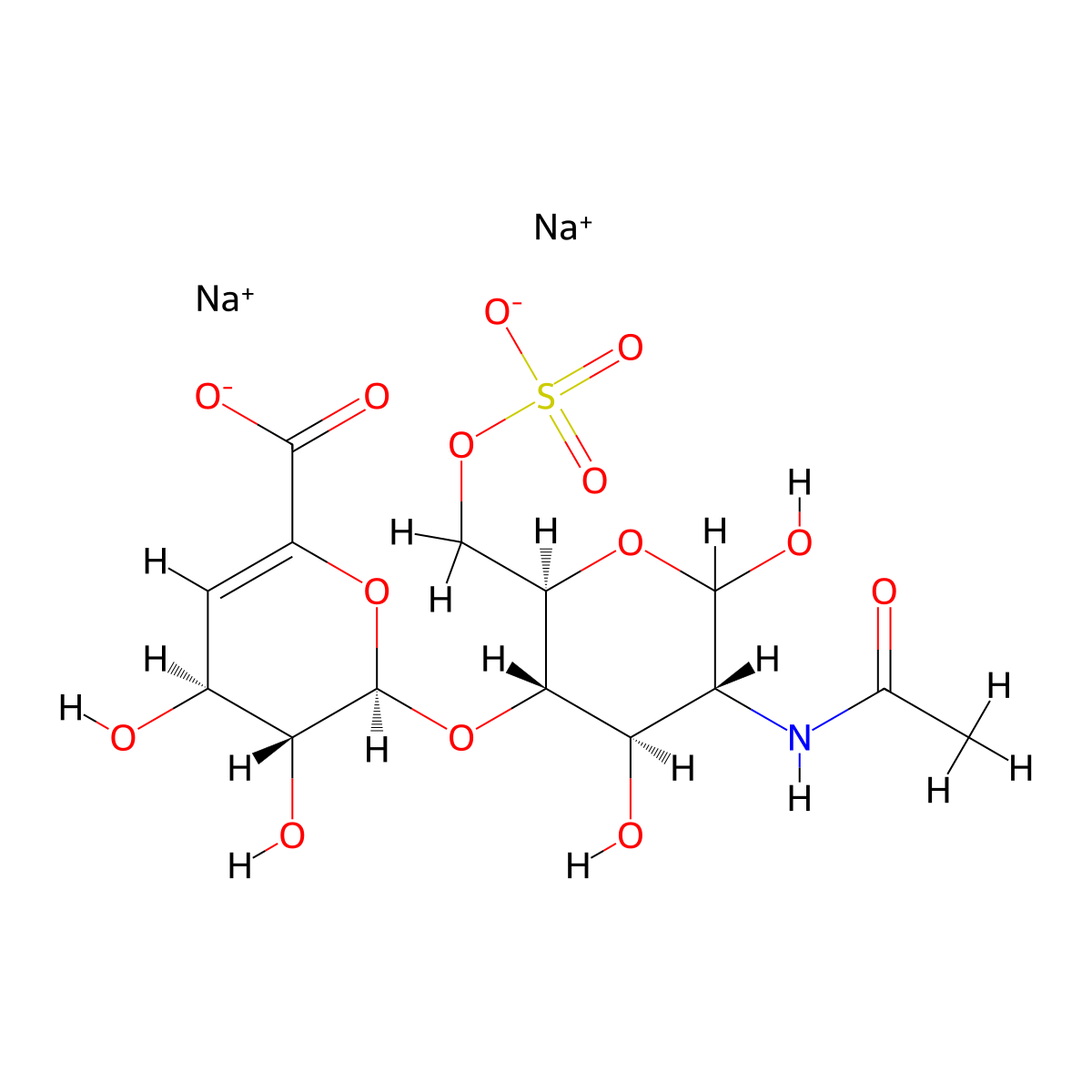 Heparin disaccharide II-A disodium salt molecular structure, CAS 136098-06-1