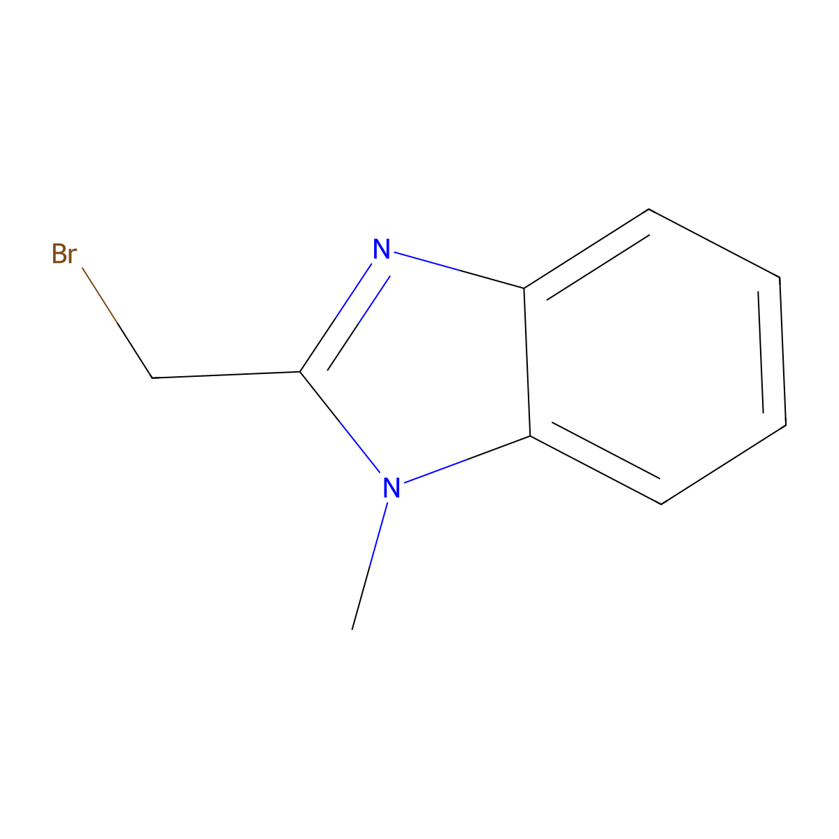 2-(Bromomethyl)-1-methyl-1H-benzimidazole molecular structure, CAS 136099-52-0