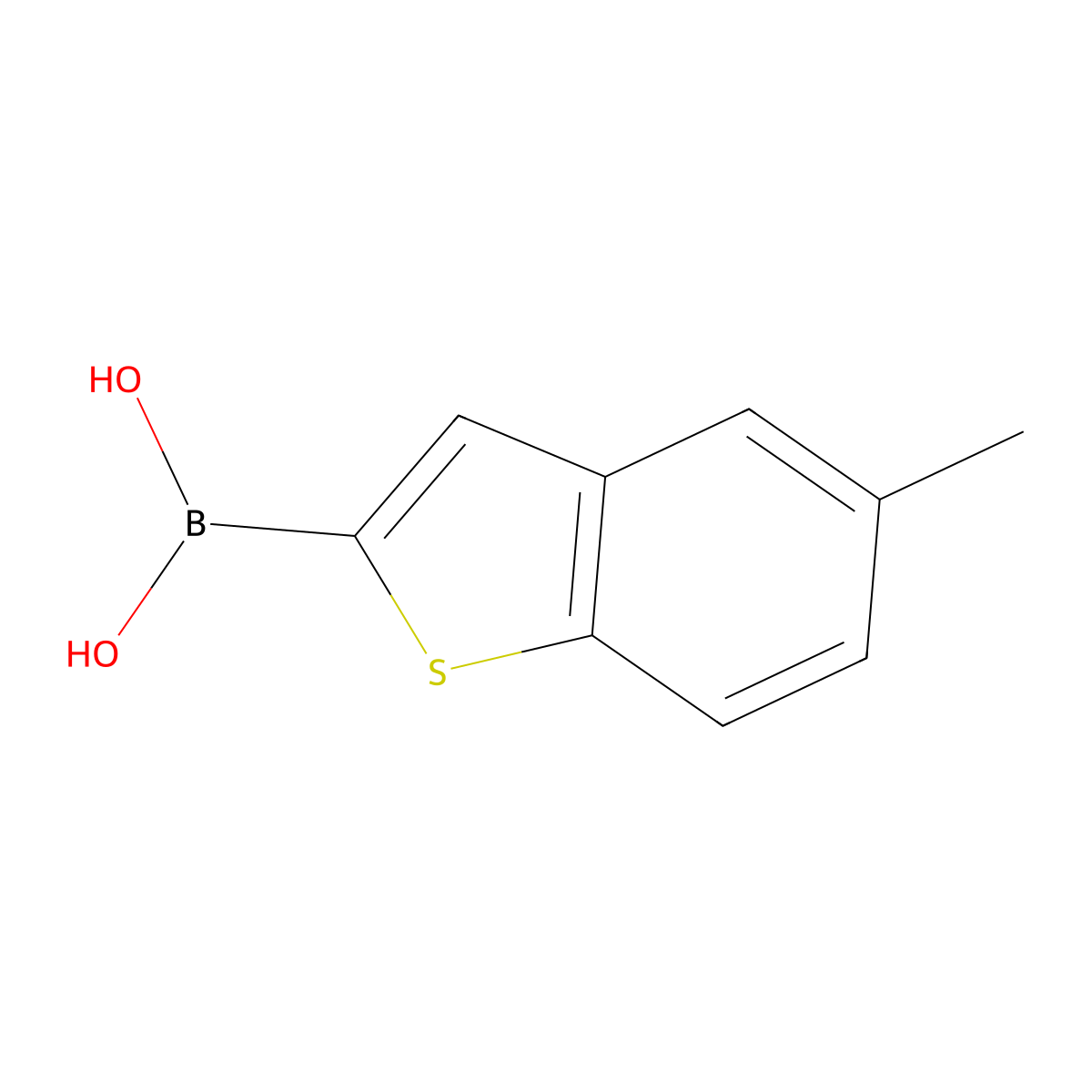 5-Methylbenzo[b]thiophene-2-boronic acid molecular structure, CAS 136099-65-5