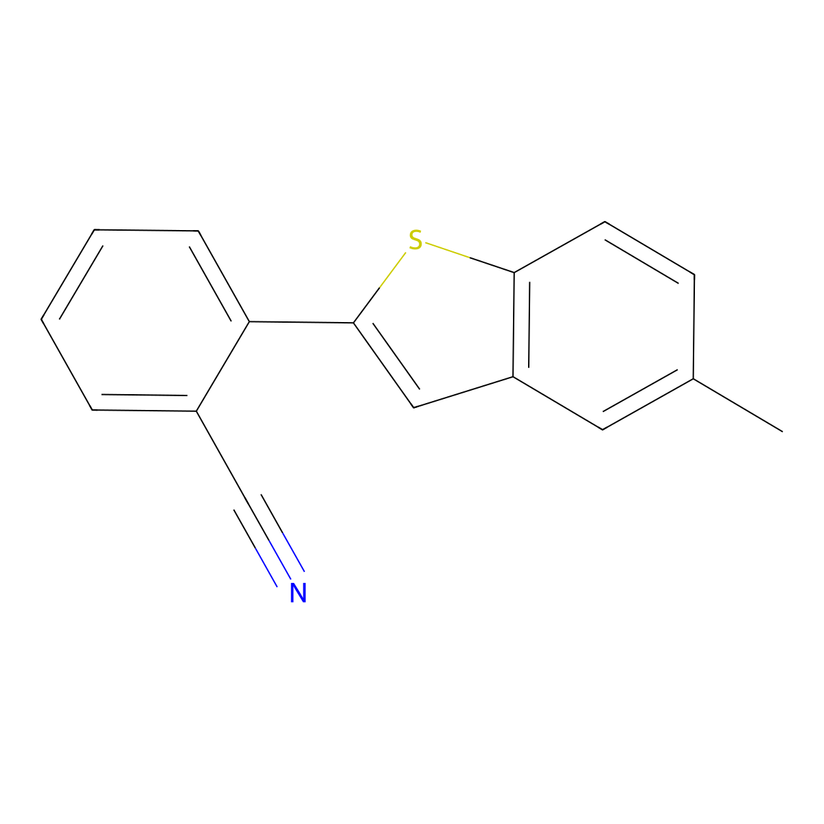 2-(5-Methylbenzo[b]thien-2-yl)benzonitrile molecular structure, CAS 136099-66-6