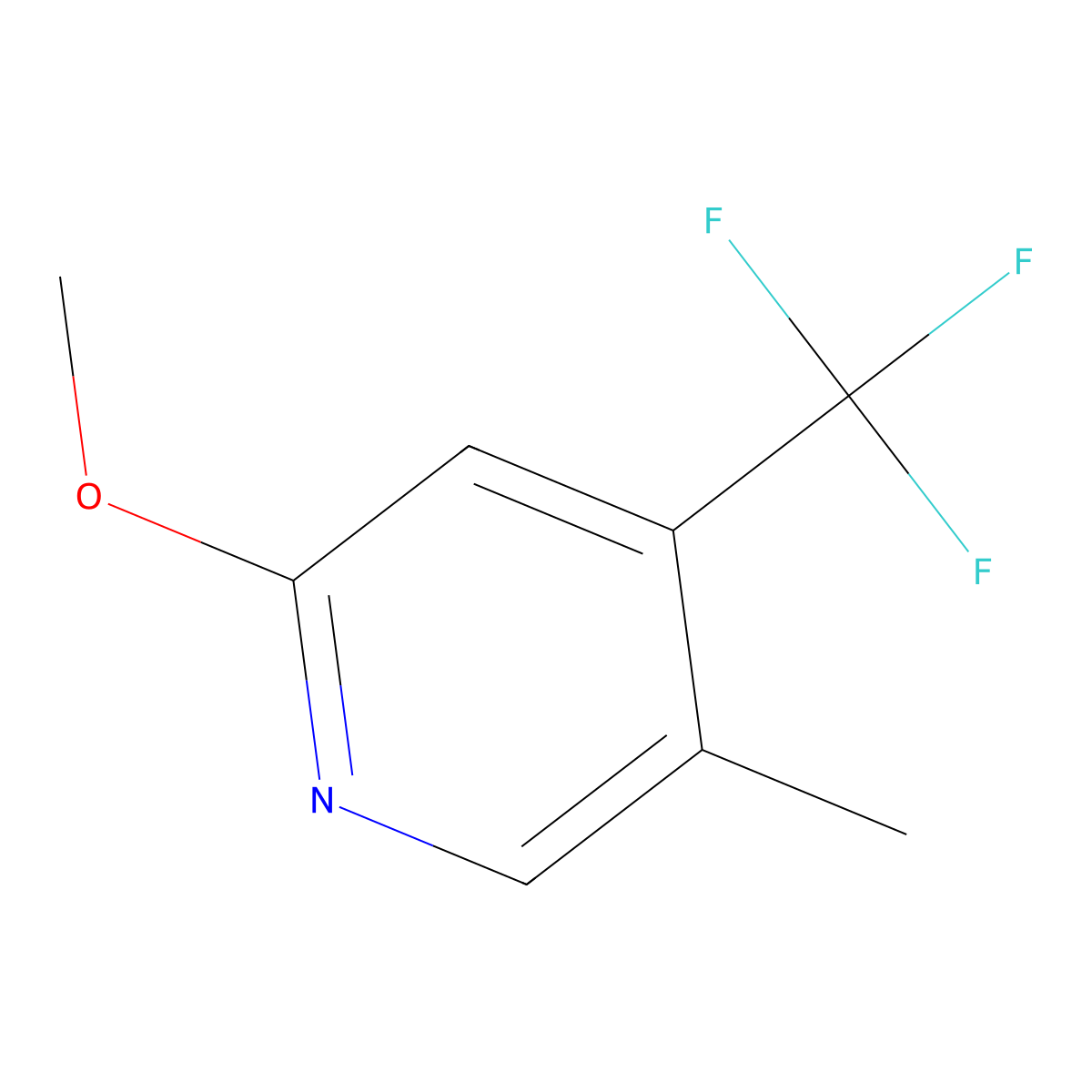2-Methoxy-5-methyl-4-(trifluoromethyl)pyridine molecular structure, CAS 1360996-80-0